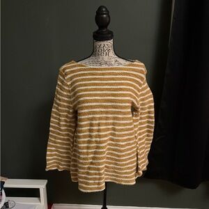 Old Navy Mustard and White Knit Sweater Medium.